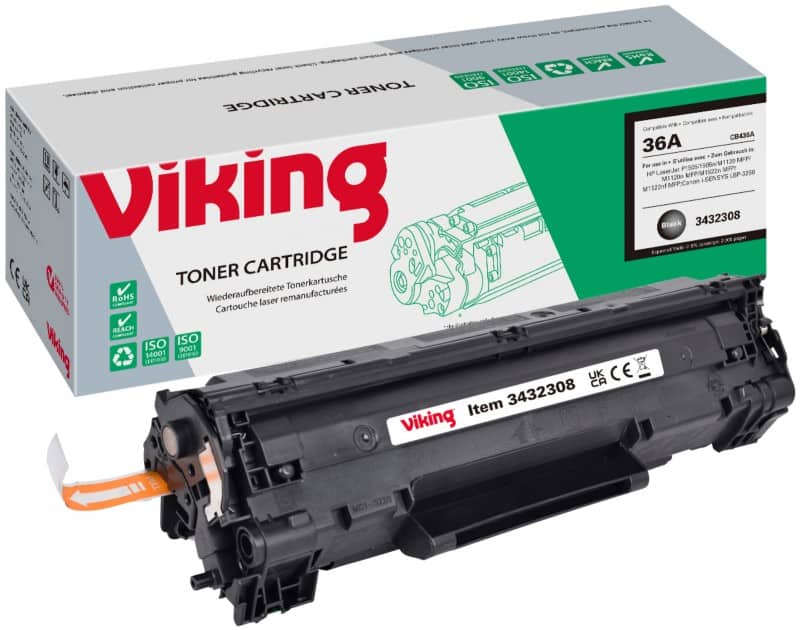 Viking 36A Kompatibel HP Tonerkartusche CB436A Schwarz