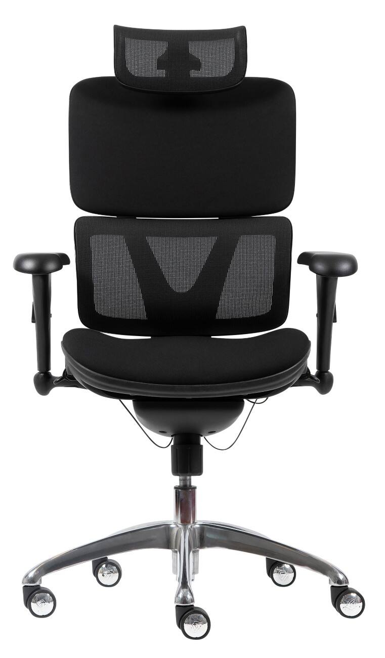 Realspace Ergonomischer Bürostuhl Nimbus Netzstoff, Stoff Schwarz