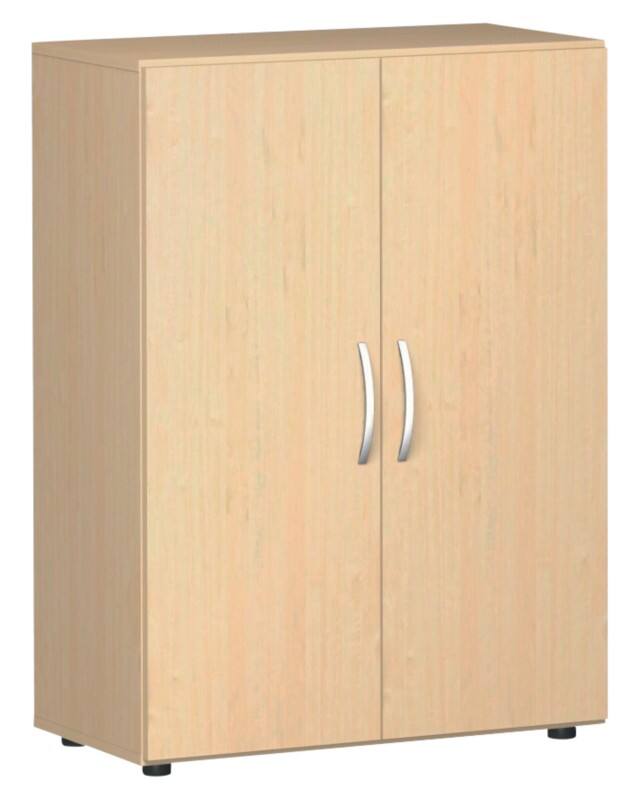 Geramoebel Speed Office Flügeltürenschrank ABS (Acrylnitril-Butadien-Styrol), Spanplatte 2 Fachböden 800 x 420 x 1.104 mm Ahorn Braun