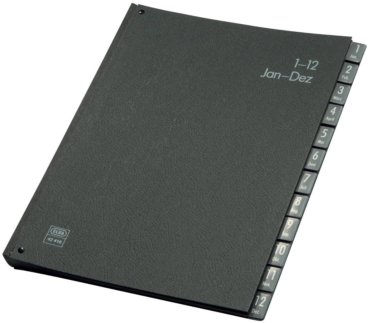 ELBA Pultordner Schwarz Perforiert DIN A4 26,2 x 34 cm 320 g/m²