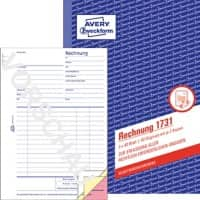 AVERY Zweckform Rechnungsblock 1731 Weiß, Gelb, Rosa A5 Perforiert 3 à 40 Blatt