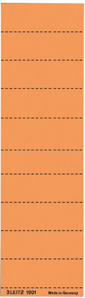 Leitz Beschriftungsschildchen Alpha DIN A4 Orange Karton 6 x 2,1 cm 100 Stück