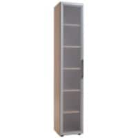 Geramoebel Aktenschrank Speed Office 5 Fachböden 1 Glastür Ahorn 400 x 420 x 2.160 mm