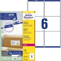 AVERY Zweckform UltraGrip Adressetiketten L7166-100 Ja DIN A4 Weiß 99,1 x 93,1 mm 100 Blatt à 6 Etiketten