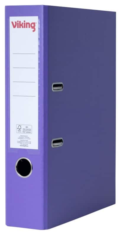 Viking Premium Breit Ordner A4 75 mm Violett 2 Ringe Kunststoff Matt Hochformat