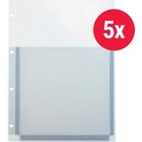 Kolma Prospekthüllen DIN A4 Glänzend Transparent 180 Mikron PP (Polypropylen) Öffnung Oben 4 Löcher 5 Stück