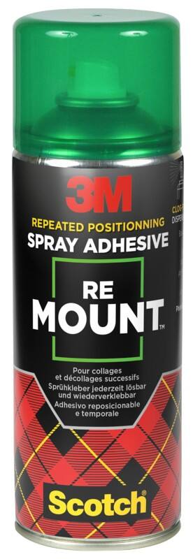 3M Scotch Klebespray ReMount Transparent Repositionierbar 400 ml