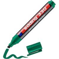 edding 330 Keilspitze Permanentmarker Breit Keilspitze 5 mm Grün Nachfüllbar