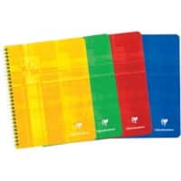 Clairefontaine A5+ Drahtgebunden Farbig sortiert Laminiert Pappe Cover Notizbuch Kariert 90 Blatt