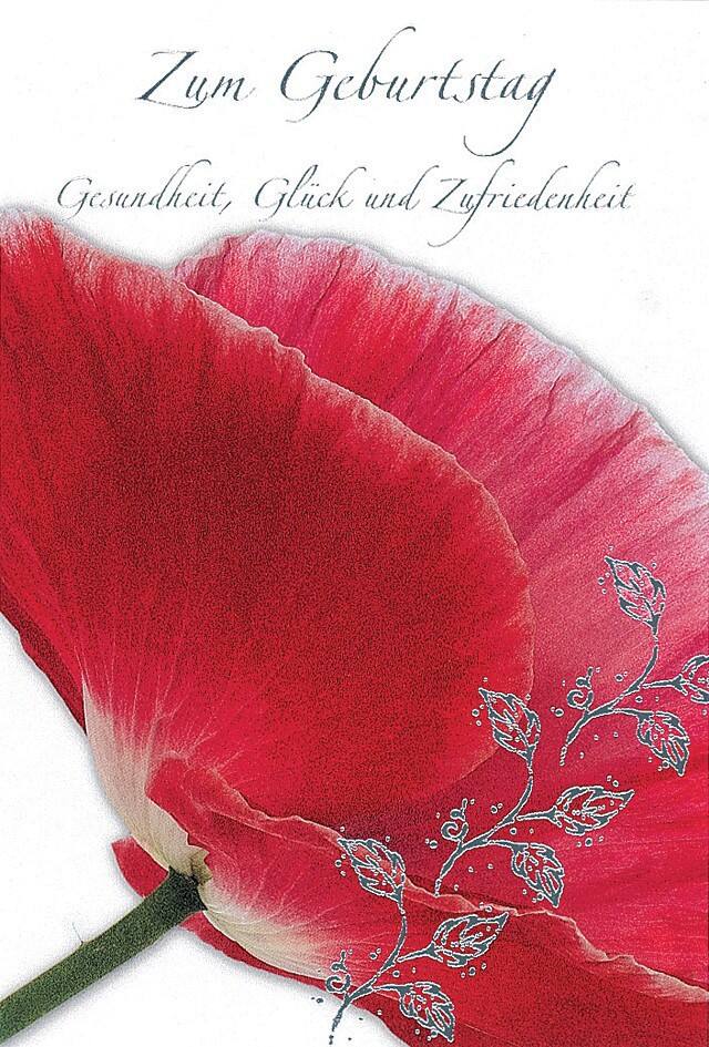 Bsb-Obpacher Geburtstagskarte Mohnblume Spezial Mehrfarbig 10 Stück