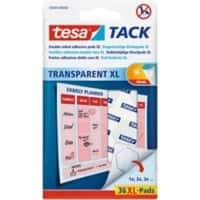 tesa Doppelseitige Klebepads Transparent 84 g 36 Stück