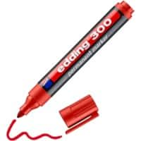 edding 300 Permanentmarker Mittel Rundspitze 1,5 - 3 mm Rot Nachfüllbar Wasserbeständig