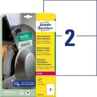 AVERY Zweckform Ultra-Resistent Etiketten L7916-10 Selbsthaftend A4 Weiß 210 x 148 mm 10 Blatt à 2 Etiketten