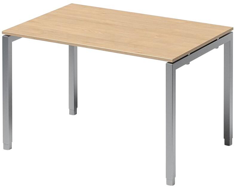Bisley Cito Höhenverstellbar Schreibtisch Ahorn 4 Metallfüße 1.200 (B) x 800 (T) x 740 (H) mm MFC (Melaminbeschichtete Spanplatte), Stahl