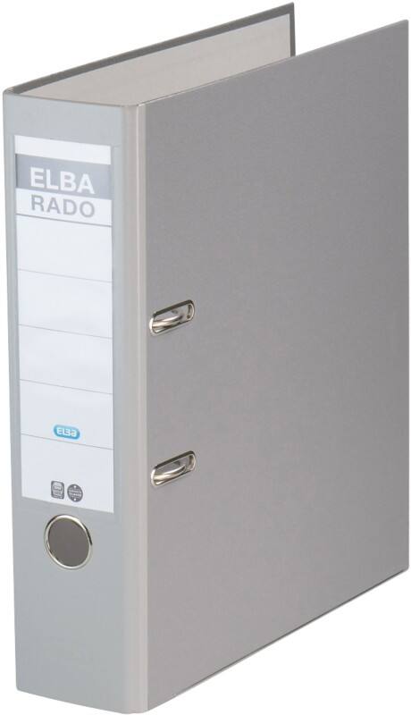 ELBA Rado Brilliant Ordner Breit A4 80 mm Grau 2 Ringe 100022615 Kunststoff
