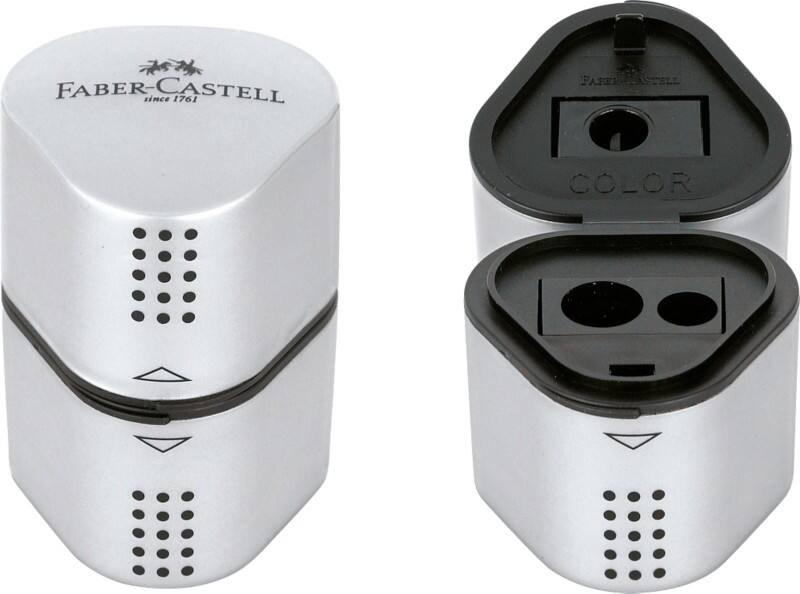 Faber-Castell Grip 2001 Anspitzer 3 Löcher Kunststoff Silber 183800