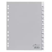 DURABLE Blanko Register DIN A4 Grau 12-teilig PP (Polypropylen) Portrait A4 11 Löcher 6410
