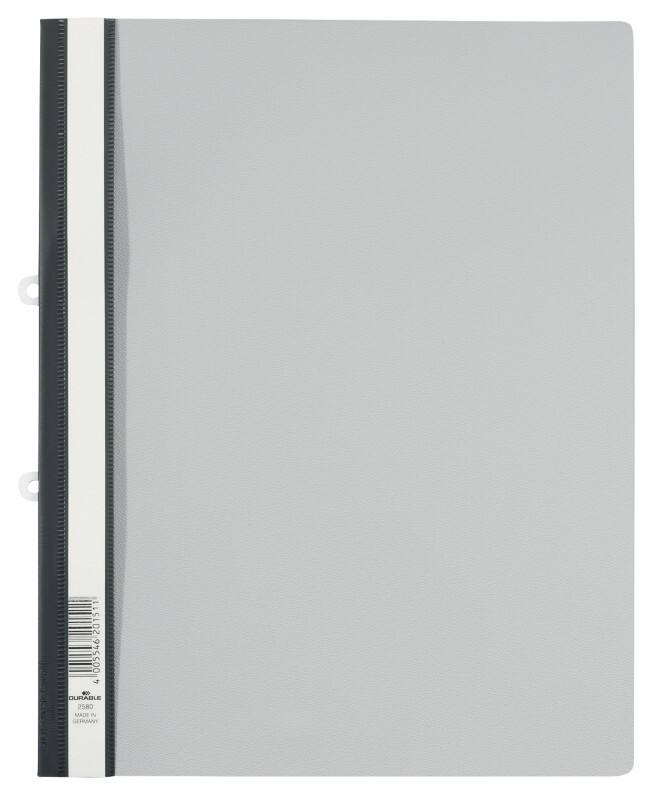 DURABLE Schnellhefter 2580 DIN A4 Überbreite Grau Hartfolie