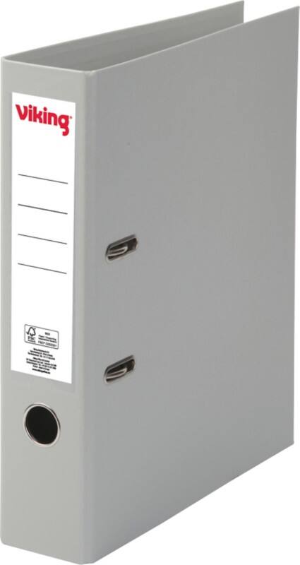 Viking Premium Breit Ordner A4 75 mm Grau 2 Ringe Kunststoff Matt Hochformat