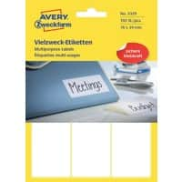 AVERY Zweckform Universaletiketten 3329 Weiß 76 x 39 mm 32 Blatt à 6 Etiketten