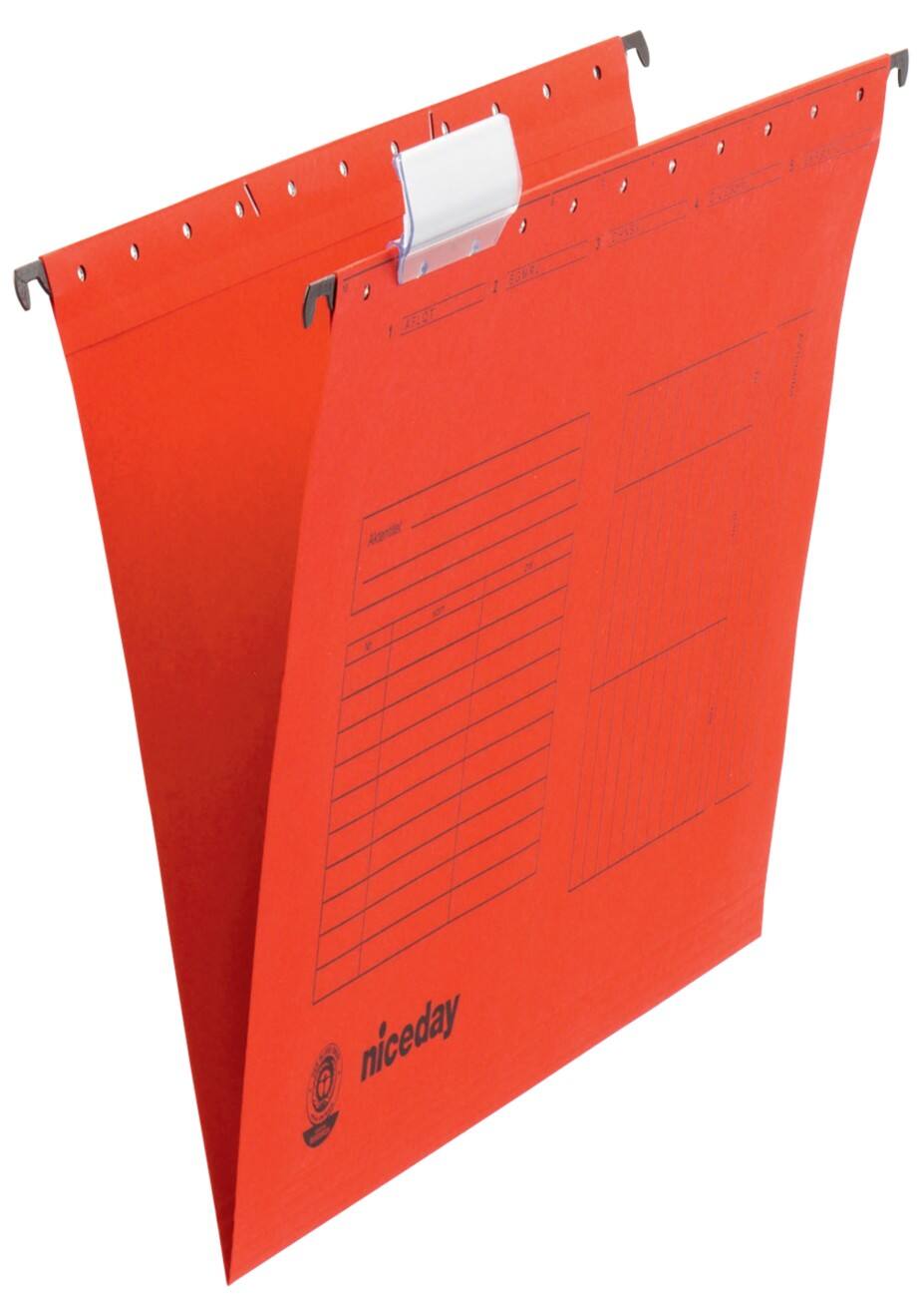 Niceday Hängemappenen A4 Rot Kraftkarton (RC) 5 Stück