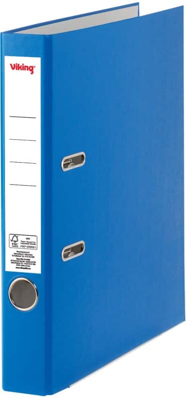 Viking Ordner A4 50 mm Blau 2 Ringe Pappkarton, PP (Polypropylen) Matt Hochformat