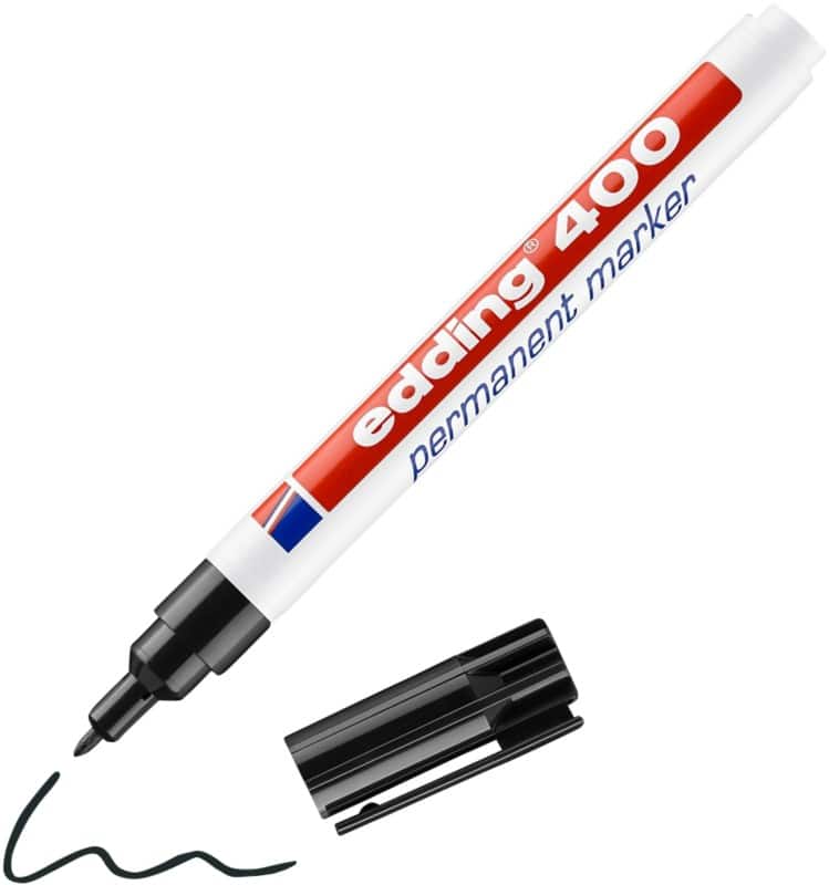 edding 400 Permanentmarker Fein Rundspitze 1 mm Schwarz Nachfüllbar Wasserbeständig