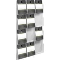 helit The Clearly DIN A4 Prospektständer Wandmontiert Transparent H6259702 76,6 x 5,1 x 126 cm