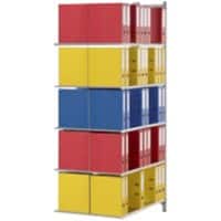 Manuflex Regalsystem 10 Fachböden Stahl 930 x 615 x 1.900 mm Silber