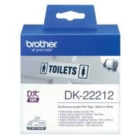 Brother QL Etikettenrolle Authentisch DK-22212 DK-22212 Selbsthaftend Schwarz auf Weiß 62 x 62 mm