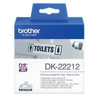 Brother QL Etikettenrolle Authentisch DK-22212 DK-22212 Selbsthaftend Schwarz auf Weiß 62 x 62 mm