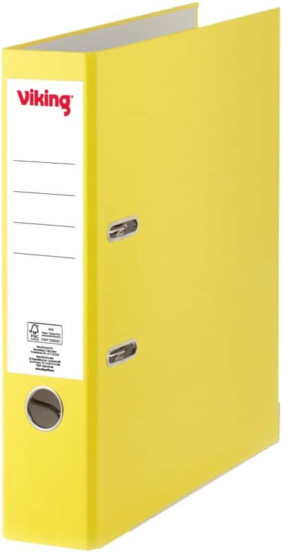 Viking Ordner A4 75 mm Gelb 2 Ringe PP (Polypropylen) Matt Hochformat