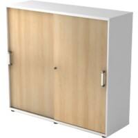 Hammerbacher Schiebetürenschrank 3FH Eiche, Weiß 1.200 x 400 x 1.100 mm