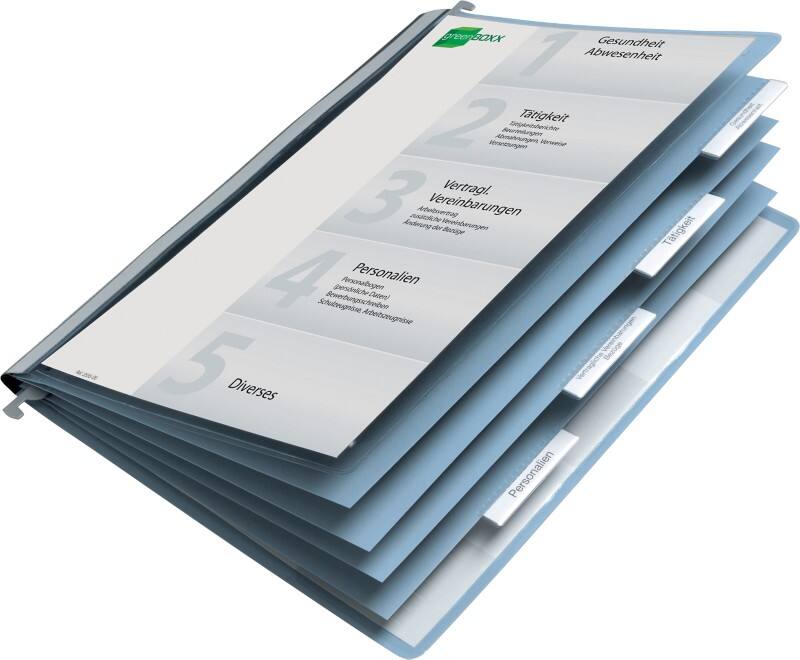 DURABLE Personalhefter 2554 DIN A4 Blau PVC 5 Stück