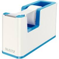 Leitz WOW Klebeband-Tischabroller Duo Colour + Beschriftbares selbstklebendes Klebeband 19mm x 33m Weiß, Blau