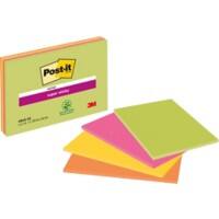 Post-it Haftnotizen 203 x 152 mm Farbig sortiert Rechteckig Blanko 4 Stück à 45 Blatt