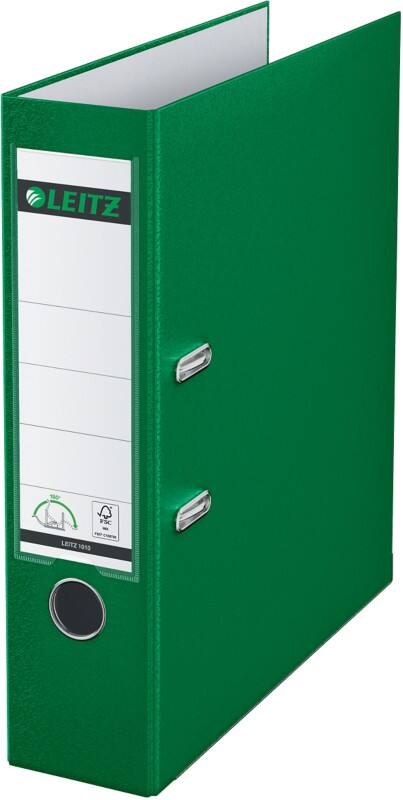Leitz 180° Ordner Breit A4 82 mm Grün 2 Ringe 1010 Kunststoff Glatt Hochformat