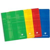 Clairefontaine A5+ Drahtgebunden Farbig sortiert Laminiert Pappe Cover Notizbuch Liniert 60 Blatt