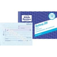 AVERY Zweckform Quittungsblock 300 Blau A6 quer Perforiert 50 Blatt