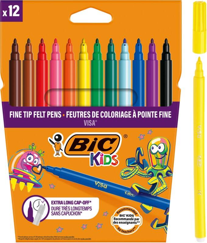 BIC Filzstift Visa 2 mm Färbig sortiert 12 Stück