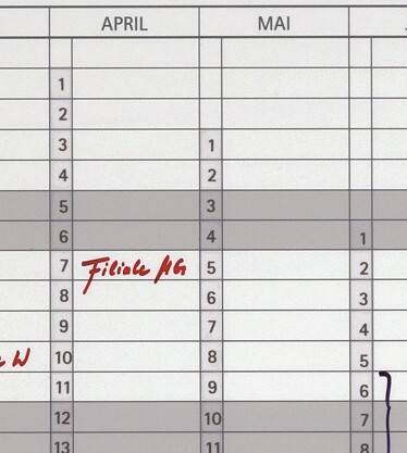 Franken Datumstreifen Jetkalender Spezial Transparent 14 x 42 cm