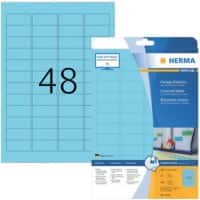 HERMA Etiketten 4368 haftend DIN A4 Blau 45,7 x 21,2 mm 20 Blatt à 48 Etiketten