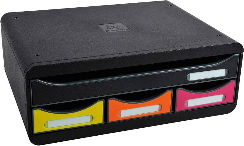 Exacompta Schubladenbox Classic A4+ Schwarz 35,5 x 27 x 13,4 cm