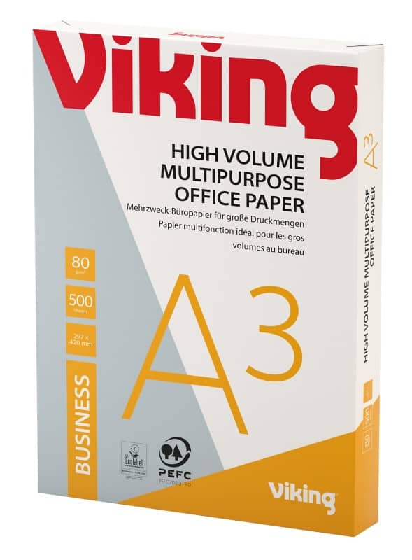 Viking Business A3 Druckerpapier 80 g/m² Glatt Weiß 161 CIE 500 Blatt