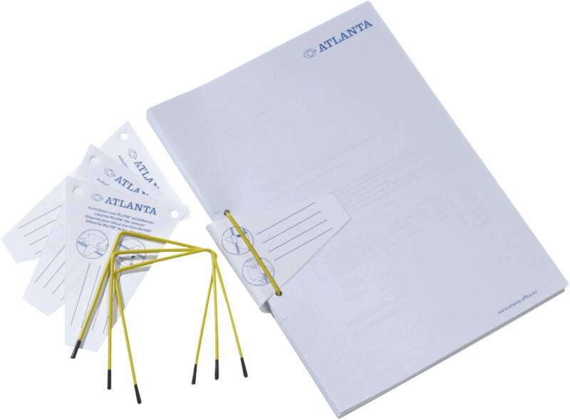 Djois Pli-Fix Abheftstreifen Gelb 8,5 x 1,4 x 22 cm 10 Stück