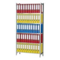 Manuflex Regalsystem 6 Fachböden Stahl 960 x 300 x 2.250 mm Silber