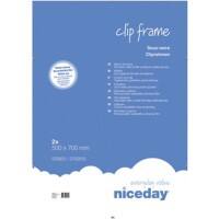 Niceday Clip-Bilderrahmen Clip Frame 700 x 500 mm Transparent 2 Stück
