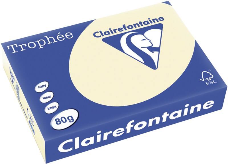 Clairefontaine Trophée A4 Farbiges Papier Elfenbein 80 g/m² 500 Blatt