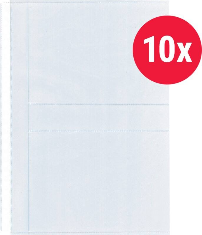 KANGARO Fototasche A4 Genarbt Transparent 120 Mikron PP (Polypropylen) 23 Löcher K-18002 10 Stück