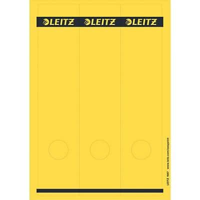 Leitz PC-beschriftbare Selbstklebende Rückenschilder 1687 Lang Für Leitz 1080 Qualitäts-Ordner Gelb 62 x 285 mm 75 Stück